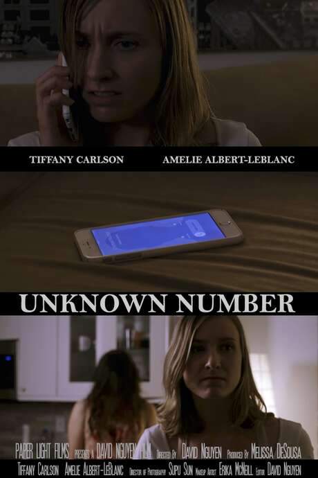    A young woman is studying when suddenly she receives anonymous phone calls in the middle of the night.  